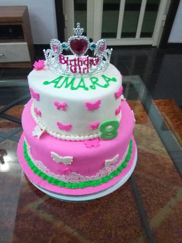 2tier - girl birthday cake