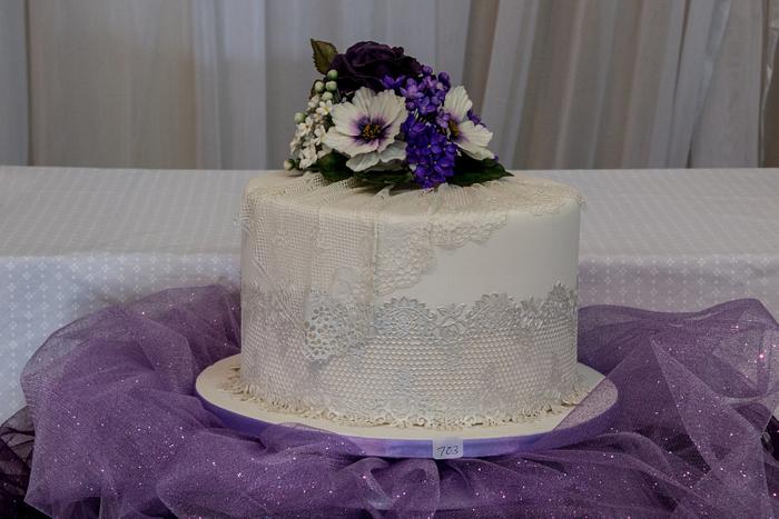 Single Tier for a 60+ Anniversary Cake