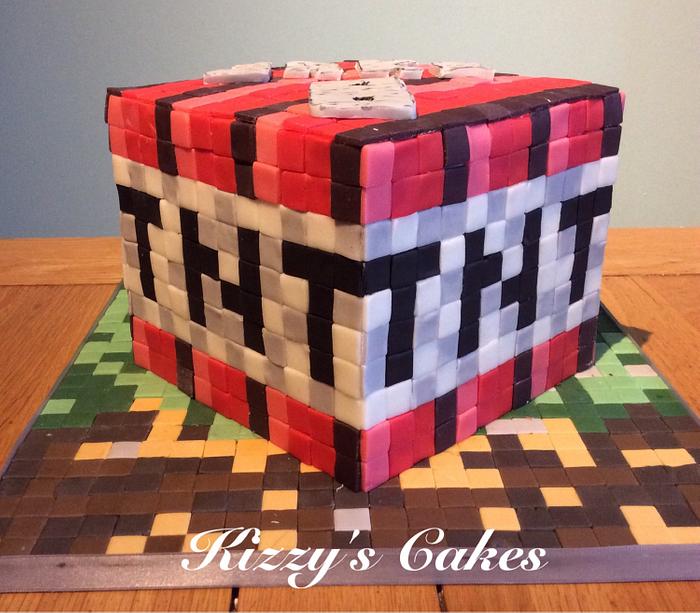 Minecraft TNT Block Cake