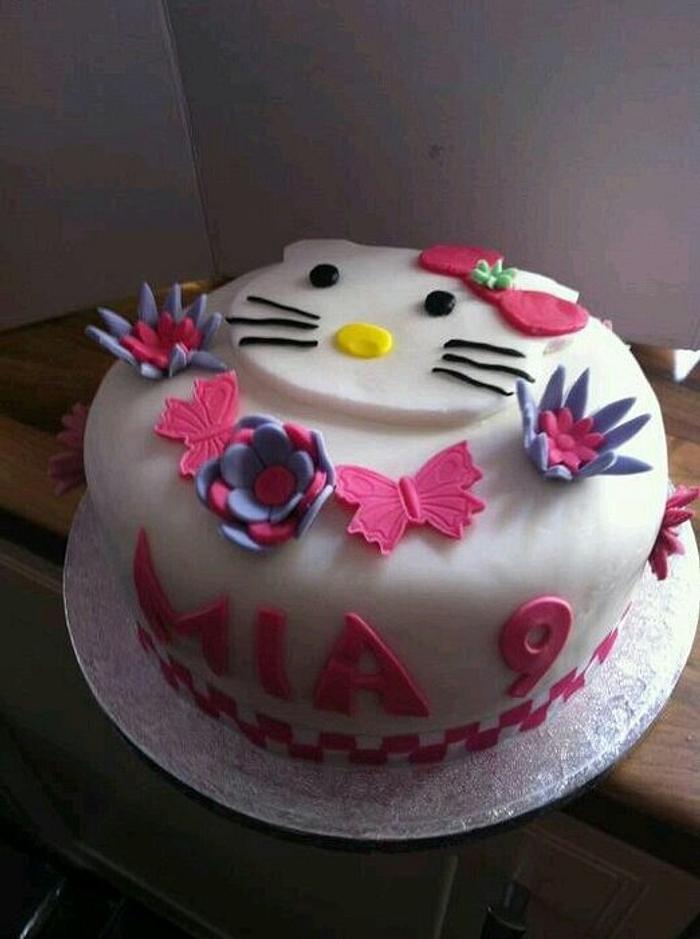 Hello kitty cake for my nieces birthday.