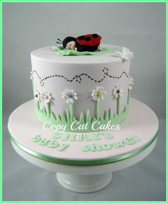 ladybug baby shower cake