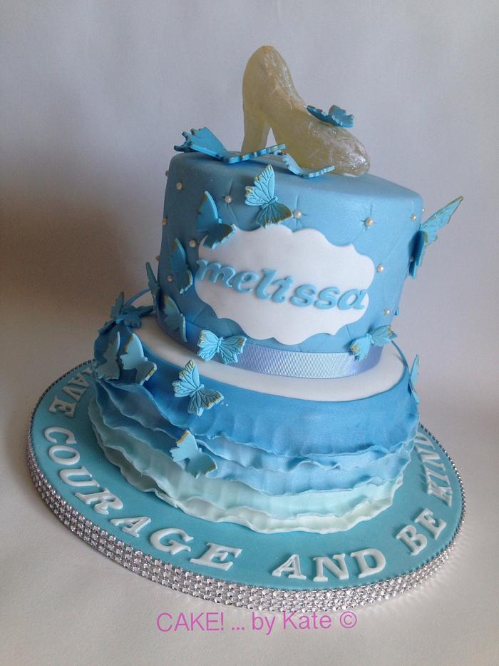 Cinderella themed birthday cake 