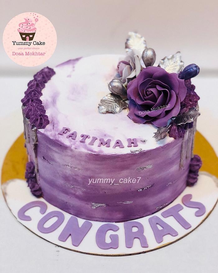 Purple marble cake