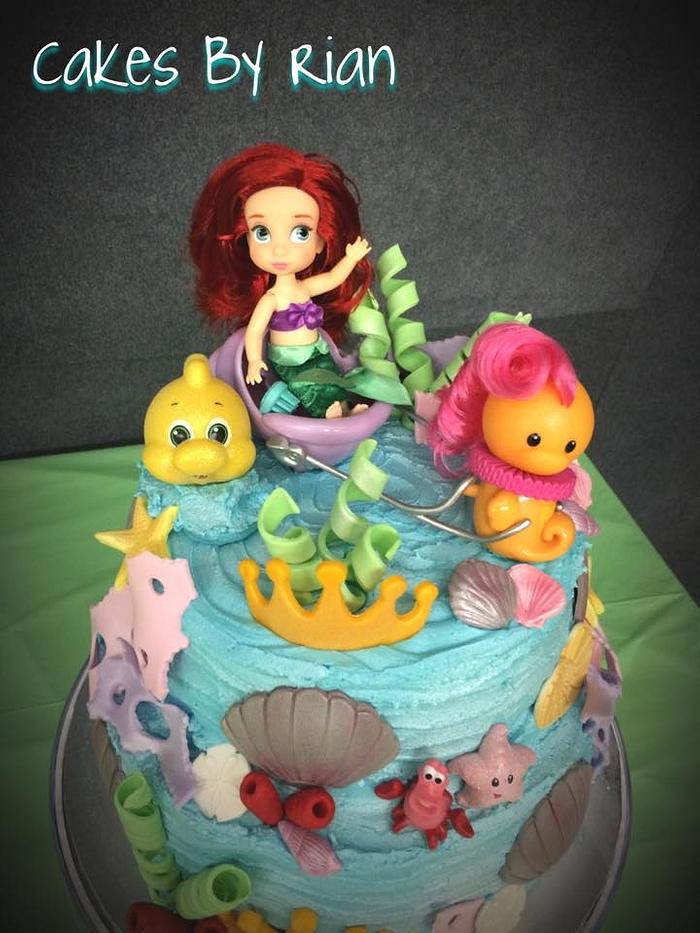 Little Mermaid Baby Shower Cake