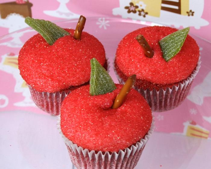 Red Apple Red Velvet Cupcakes