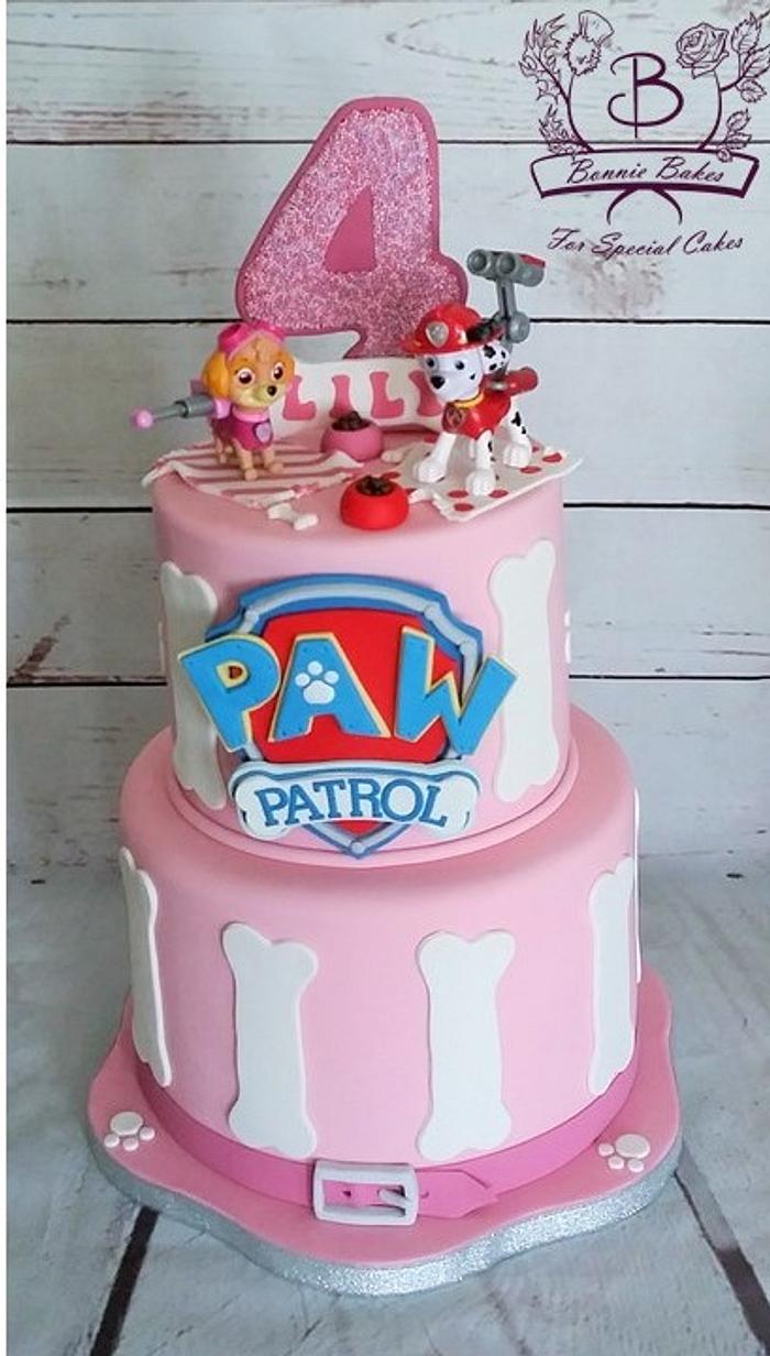 Paw Patrol cake for a girl