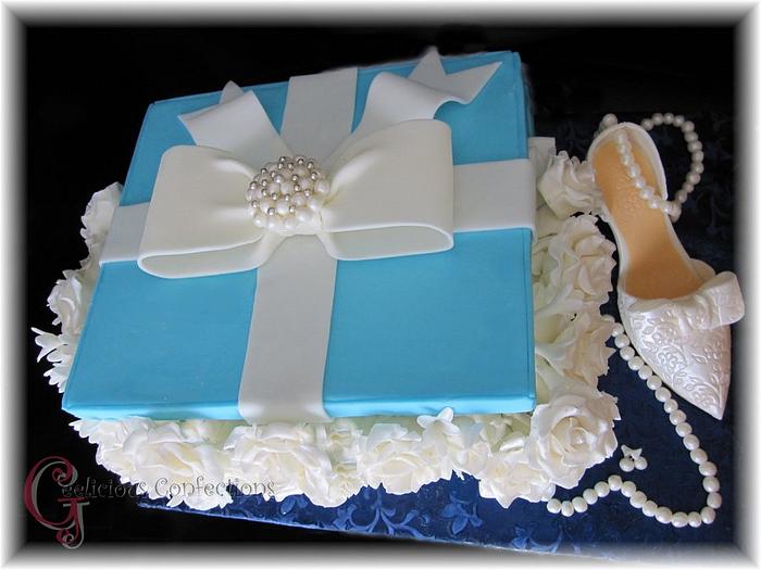 Tiffany Inspired Box Cake