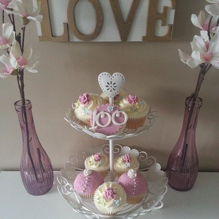 100th Birthday Cupcakes 
