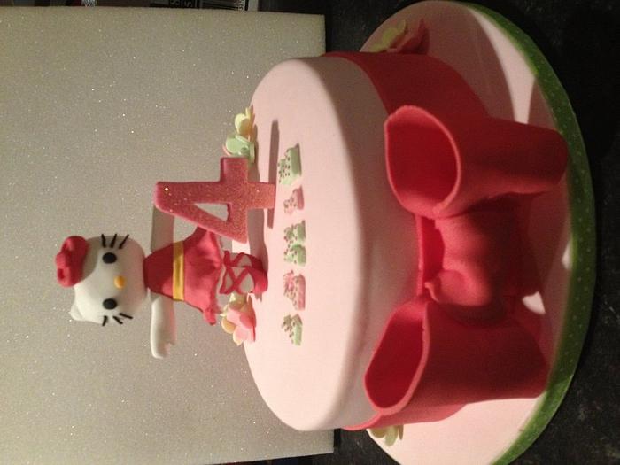 Hello Kitty ballerina cake