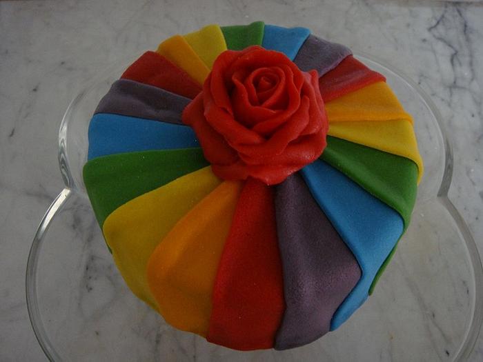 Rain bow cake