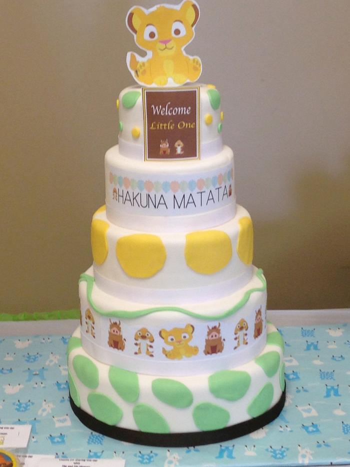 Baby Simba Baby Shower Cake