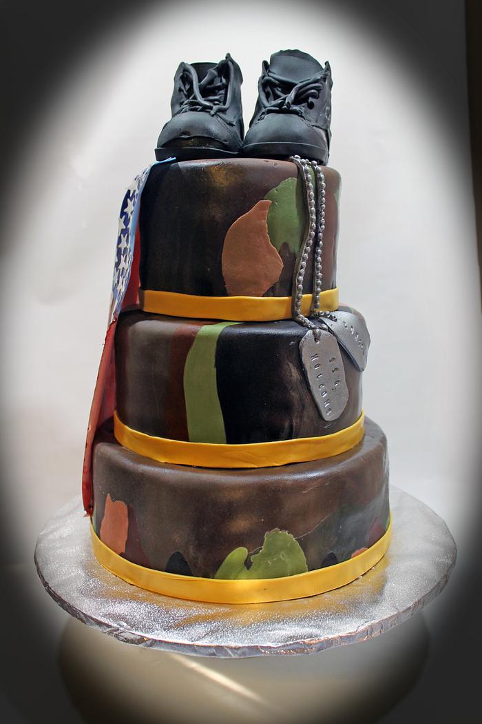 20 year Army retirement cake.