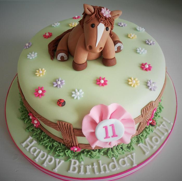 Girly Horse Birthday Cake