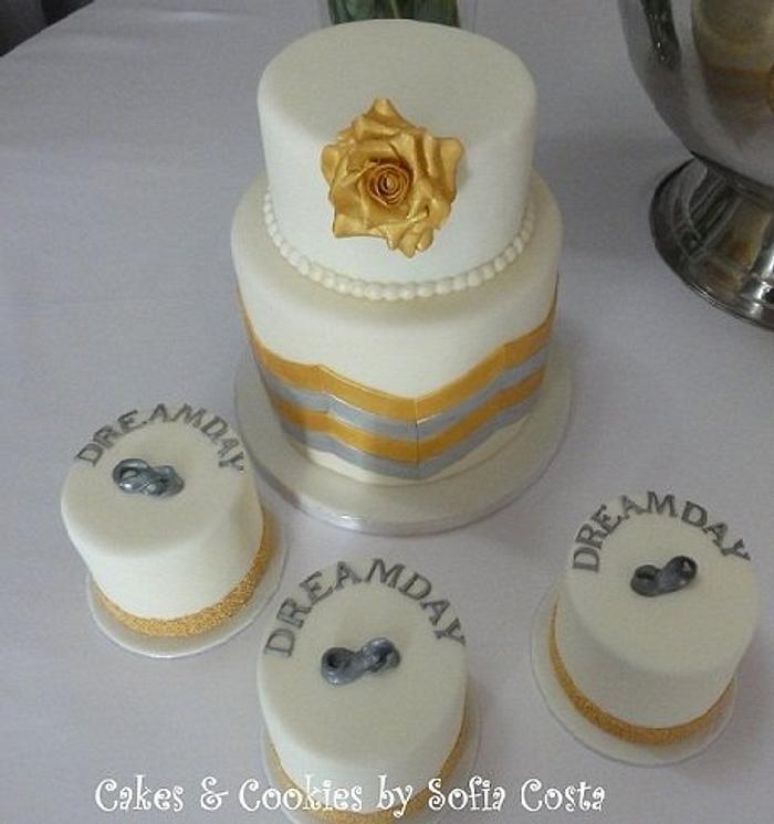 Gold and Silver Cake