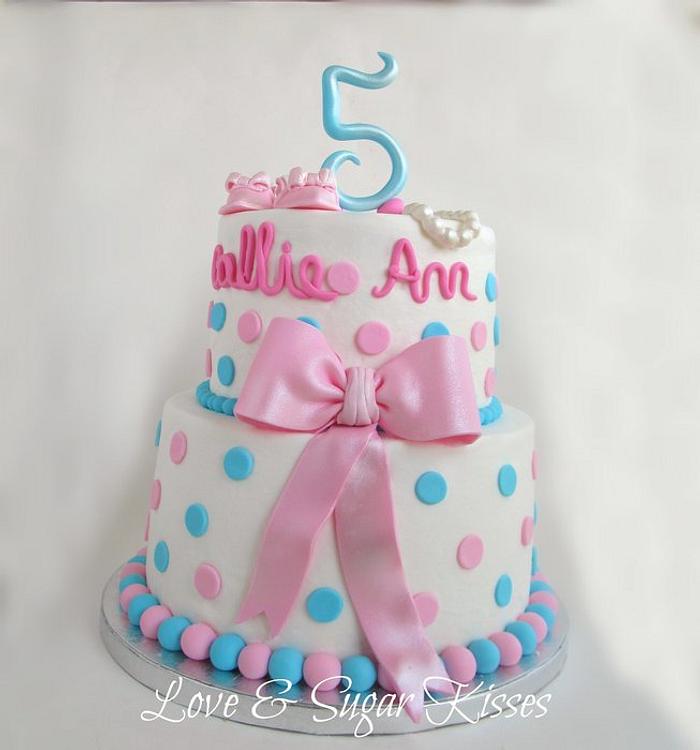 Pink & Blue Icing Smiles Cake