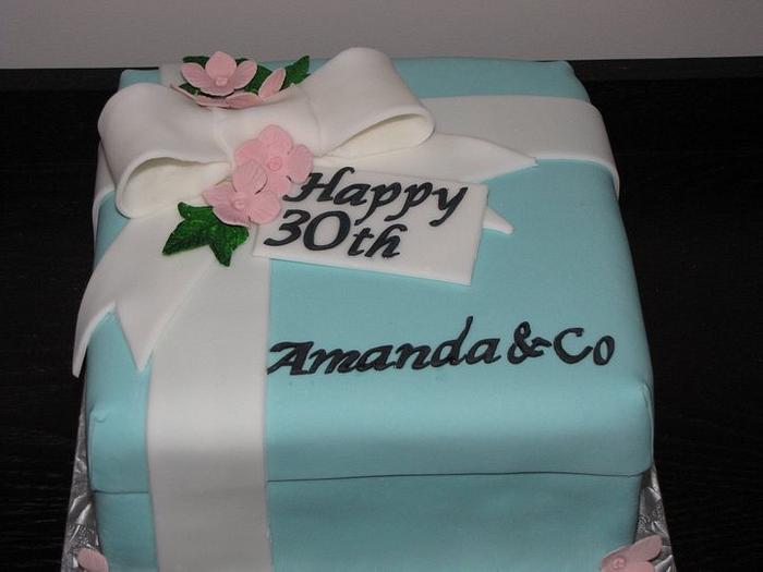 Tiffany Themed Birthday Cake