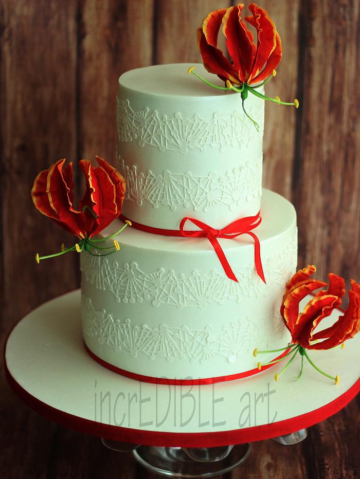 "Flame of Eternal Love"- Wedding Cake