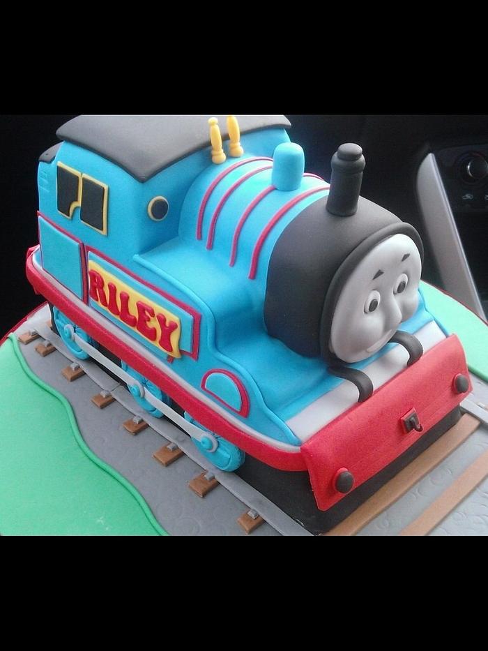 Thomas the tank engine birthday cake. 