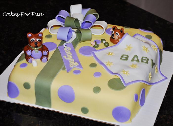 Bear Baby Shower Cake