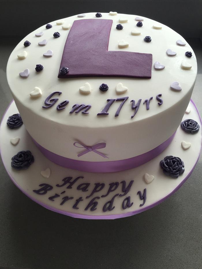 17th Birthday cake for Gemma 