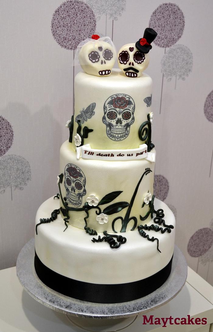 Mexican dead wedding cake