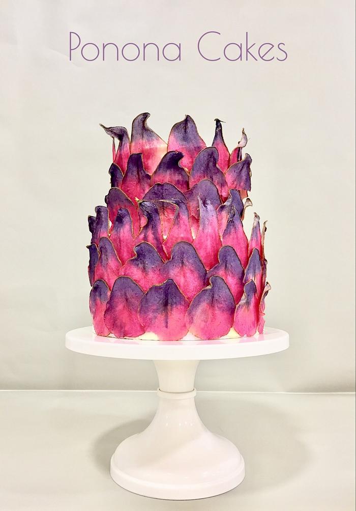 Pear cake - pink & purple