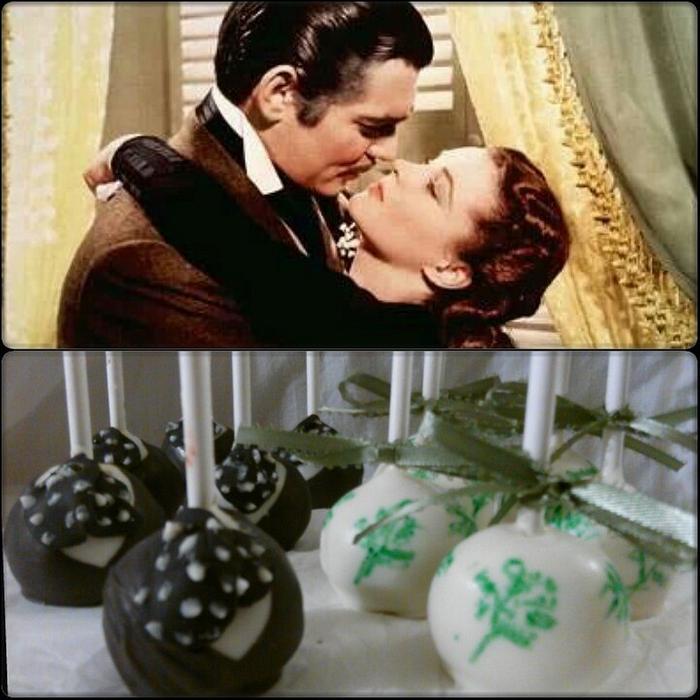 gone with the wind cake pops