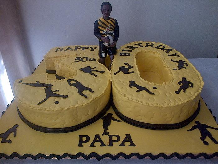 Kaizer Chiefs soccer birthday cake