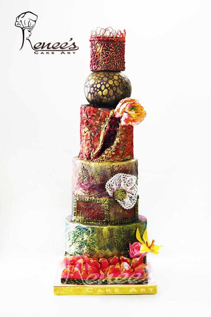 Wedding Cake Design By Purbaja B Chakraborty: Theme: Ultimate Texture