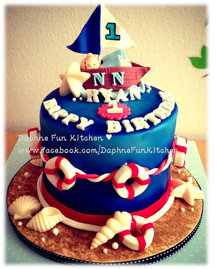 Baby sailor cake