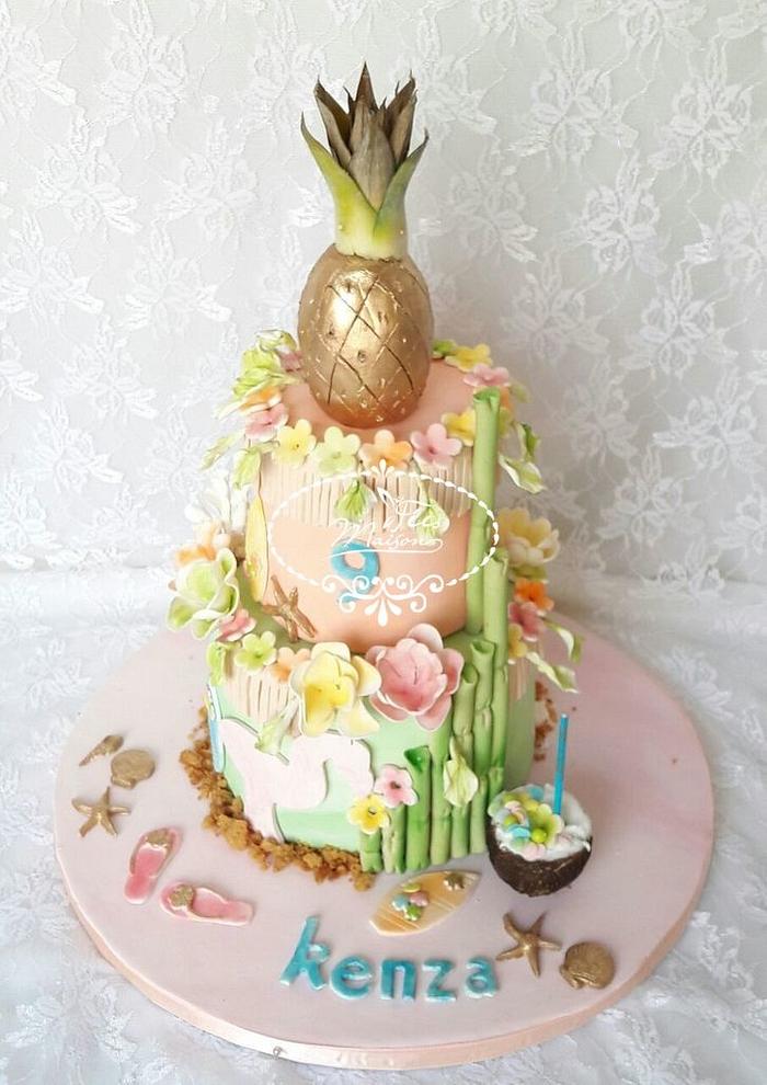 Hawaiian Birthday cake