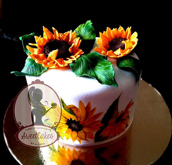 Sun Flowers Cake 