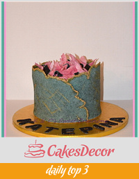 Sugar sheet technique birthday cake