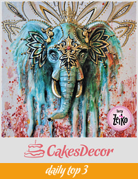 INCREDIBLE INDIA CAKE COLLABORATION - Painted Indian elephant