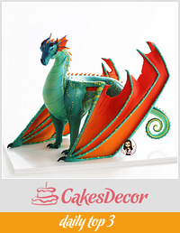 'Wings of fire' dragon cake