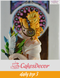 Feather - Art Nouveau Meets the Cake Artists - A Cake Collective collaboration