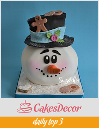 Snowman Cake 