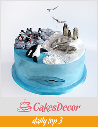 Antarctica birthday cake