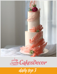 Pink romantic cake