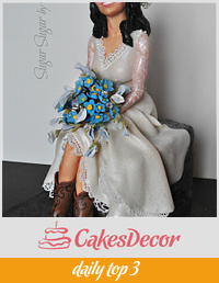 Bride in Cowboy Boots - Couture Cakers Int. 2019