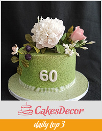 Green birthday cake
