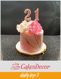 21st Birthday cake 