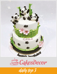 Panda cake Birthday 