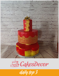 Red Wedding cake 