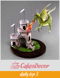 Medieval Castle and Dragon Cake