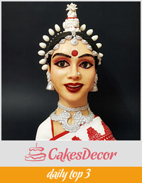 Odissi dancer  - Magnificent Bangladesh  an international cake art collaboration 
