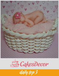 Baby in a Basket Topper