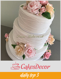 Pastel rose’s Wedding cake.
