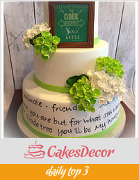 Love quotes wedding cake