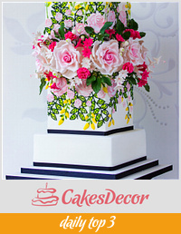 Giambattista Valli Fashion Inspired wedding cake 